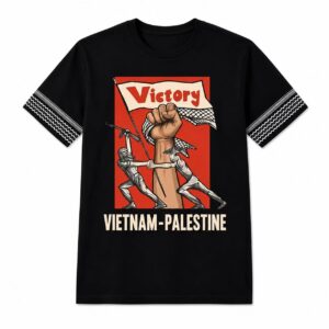 vietnam palestine solidarity vintage poster t shirt