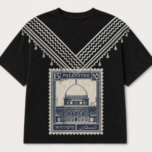 palestine stamp keffiyeh t shirt