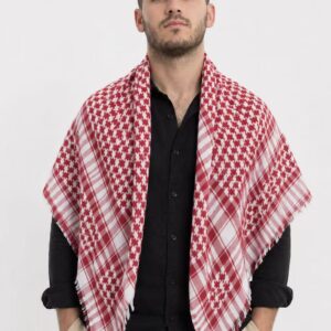 red & white keffiyeh